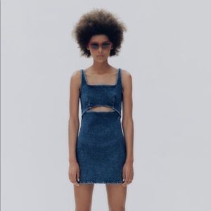 NWT Zara Denim Cut out Dress